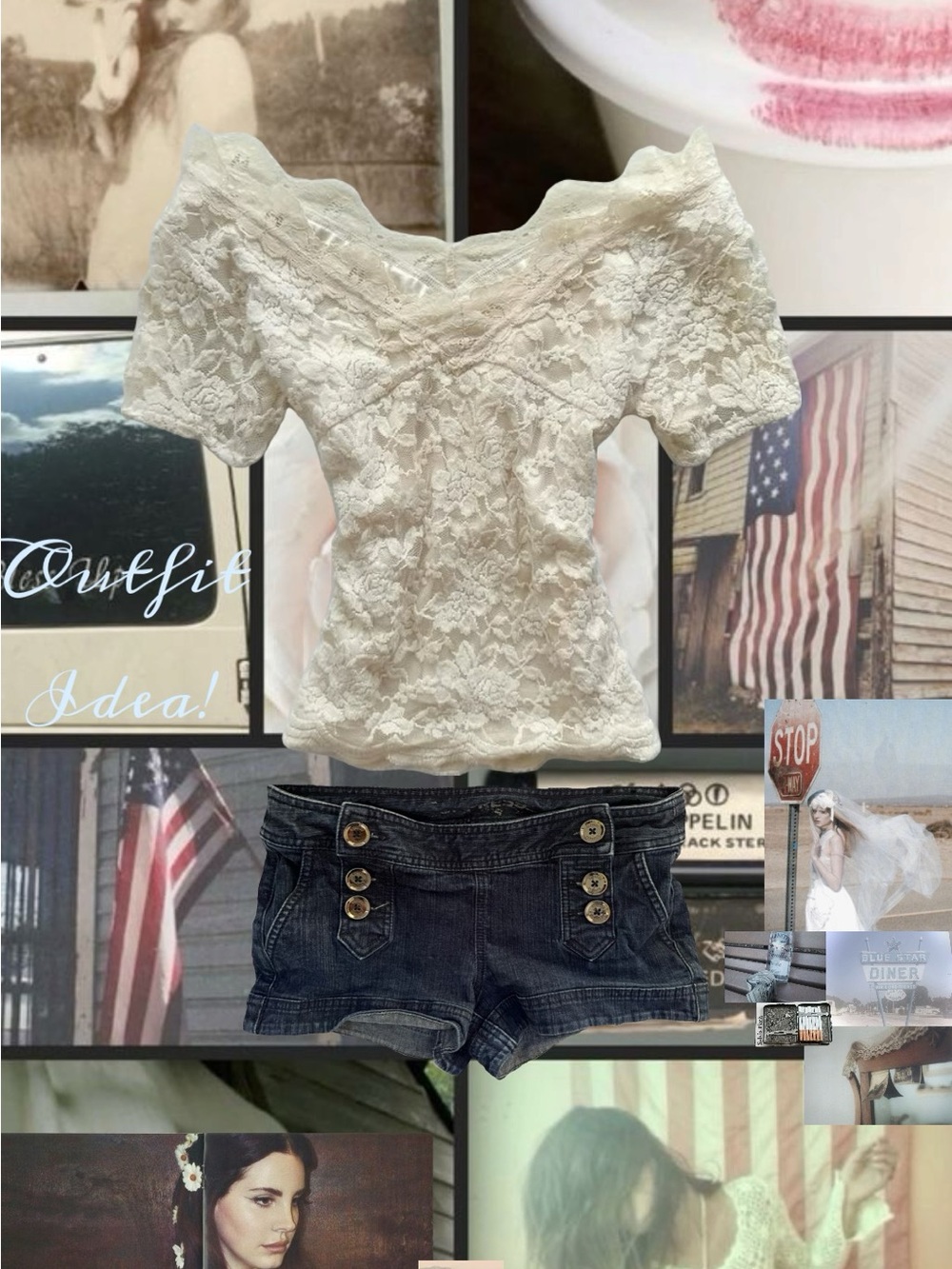 Vintage denim shorts